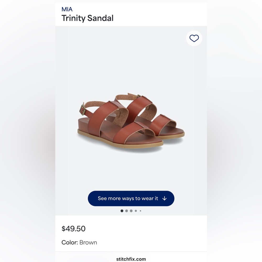 MIA Brown Sandals Minimalist Design Comfortable
